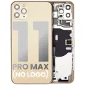 Back Housing W/ Small Components Pre-Installed Compatible For iPhone 11 Pro Max (No Logo) (Aftermarket Plus) (Gold)